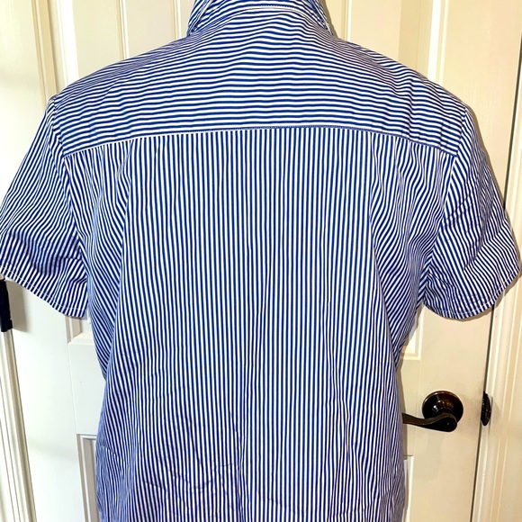 J. McLaughlin pocketed striped poplin dress size large - Picture 4 of 4